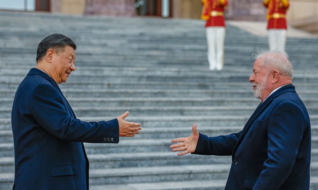 Xi Jinping, presidente da China, e Lula. Foto: Ricardo Stuckert/PR