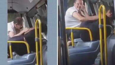 Mulher e motorista trocam socos e mordidas em ônibus no Rio. Foto: Reprodução de TV