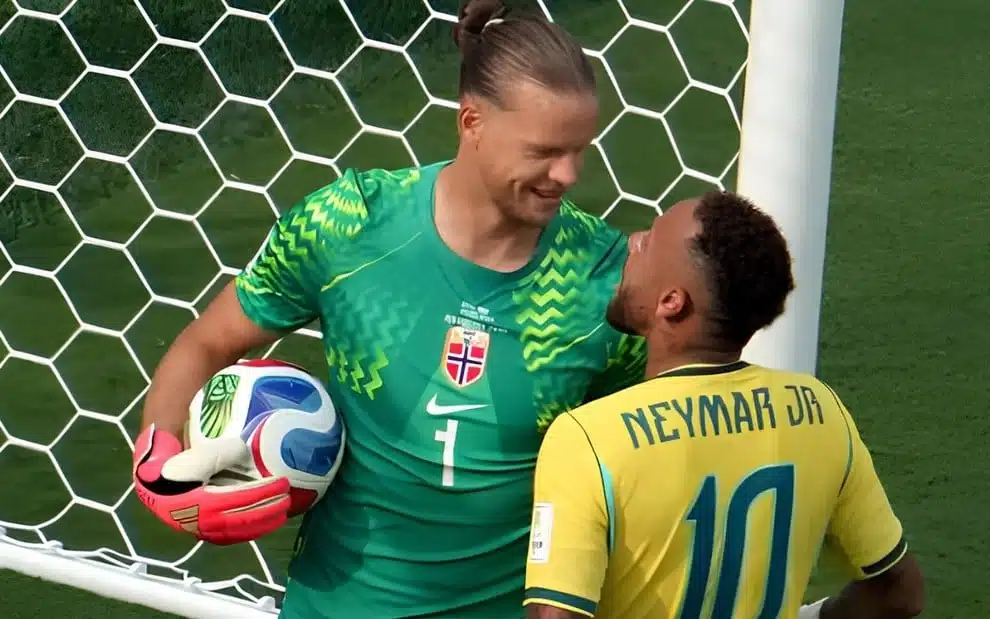 Nyland e Neymar Jr. Foto: Reprodução de TV