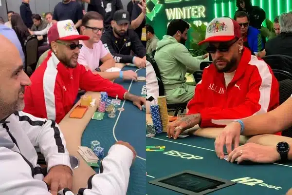 Neymar joga pôquer em SP. Foto: Reprodução de vídeo