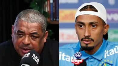 Vampeta e Raphinha. Foto: Reprodução do YouTube e Rafael Ribeiro/CBF