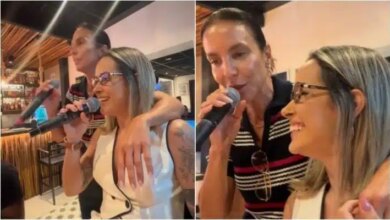Ivete Sangalo surpreende público em restaurante. Foto: Reprodução de vídeo