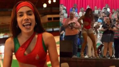 Anitta visita Grande Rio. Foto: Reprodução de vídeo
