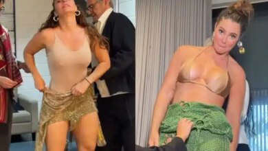 Paolla Oliveira mostra perrengue para vestir looks e diverte seguidores. Foto: Reprodução de vídeo